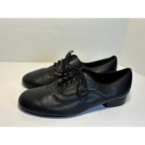 Bloch Xavier Mens 7 Ballroom Dance Shoes Black Leather Oxford Flexible Sole